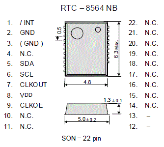 RTC8564NBのパッケージ